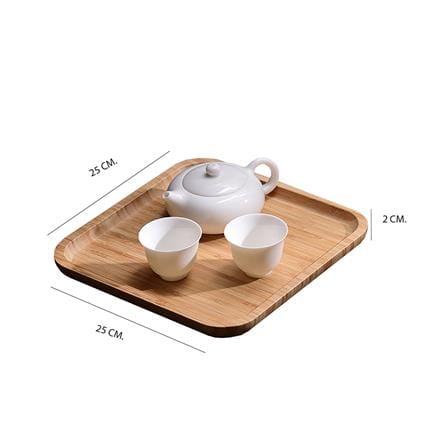 ถาดไม้ไผ่เหลี่ยม BAMBOO 25x25 ซม._4