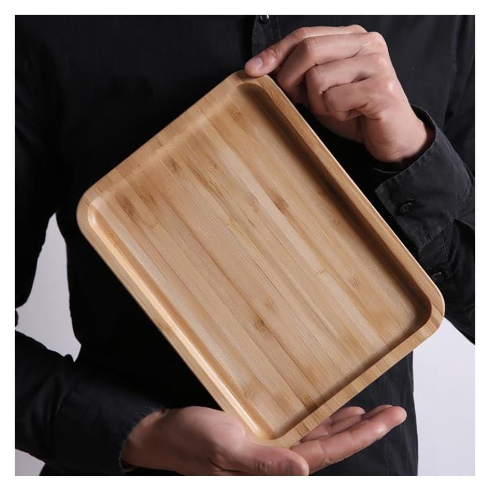 ถาดไม้ไผ่เหลี่ยม BAMBOO 14x25 ซม.