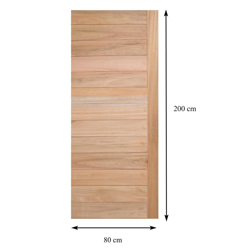ประตูไม้โอ๊ค AZLE CROSS 80x200 ซม. สีธรรมชาติ ไม่เจาะลูกบิด