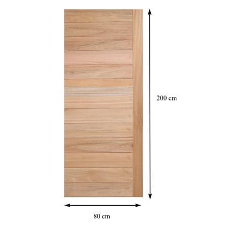 ประตูไม้โอ๊ค AZLE CROSS 80x200 ซม. สีธรรมชาติ ไม่เจาะลูกบิด_5