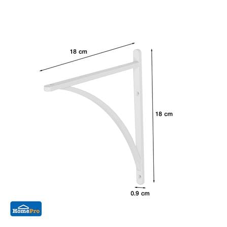 แขนรับชั้นเหล็ก STACKO CURVE 18x18 ซม. STACKO ขาว_4