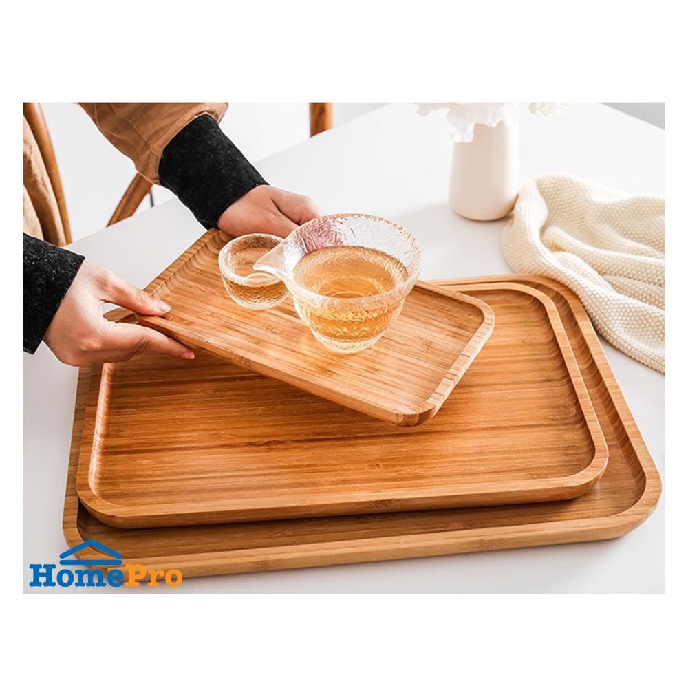 ถาดไม้ไผ่เหลี่ยม BAMBOO 20x30 ซม.