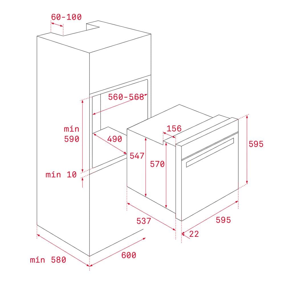 เตาอบฝังดิจิตอล TEKA HLB 8600 สีดำ