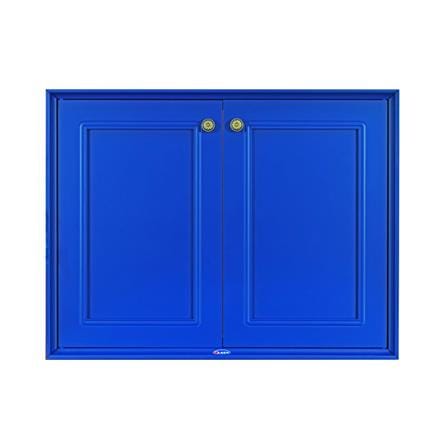หน้าบานคู่ QUEEN GOLD 85x65 ซม. สีน้ำเงิน