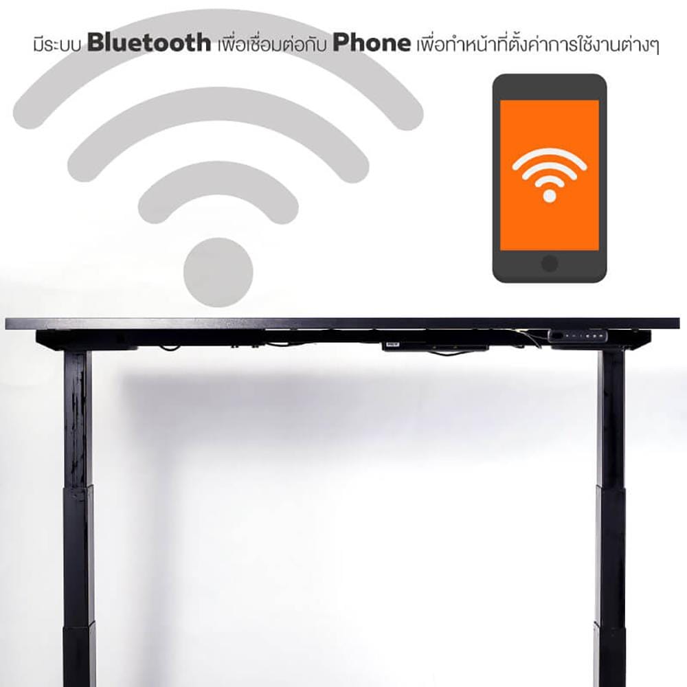 โต๊ะทำงานปรับระดับ ERGOTREND SIT 2 STAND GEN3 150 ซม. สี CONCRETE/ดำ