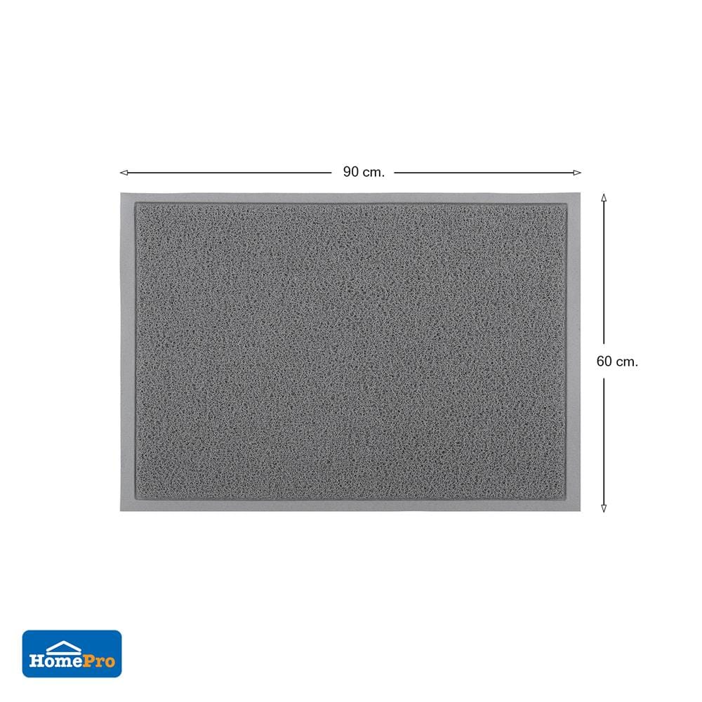 พรมเช็ดเท้าดักฝุ่น HOME LIVING STYLE CLEAN 60x90 ซม. สีเทา