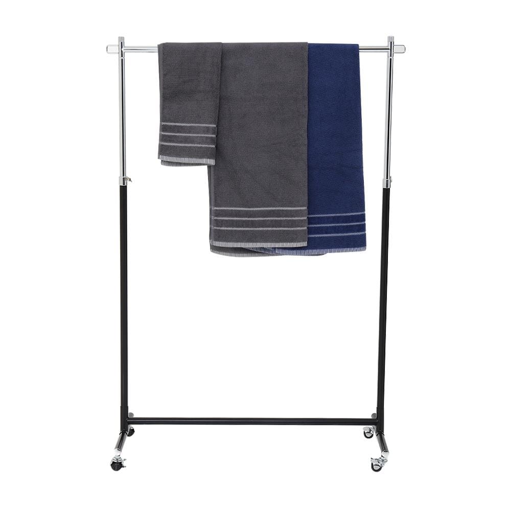 ราวแขวนผ้าปรับระดับได้ 100.5x41x184cm สีดำ PLIM