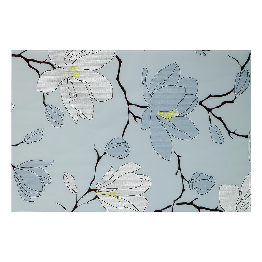 แผ่นรองจาน PVC SRITHAI BUTTERFLY FLOWERS สีเทา