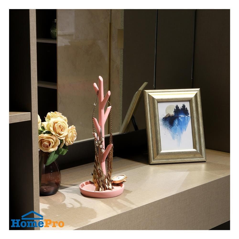 อุปกรณ์จัดเก็บเครื่องประดับ เรซิ่น STACKO WISH 13.3X13.3X31.3 ซม. สีชมพู