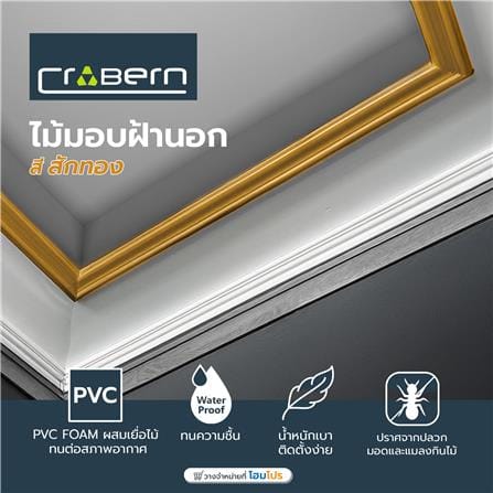 ไม้มอบฝ้านอก WPC CROBERN 3.8X290X2.3 ซม. สีไม้สักทอง_5