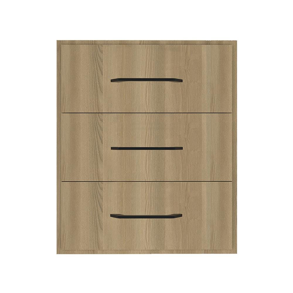 ตู้ลิ้นชัก 3 ชั้น WPC PARAZZO ENZO มือจับดำ 50x60 ซม. สี เนเจอรัลโอ๊ค