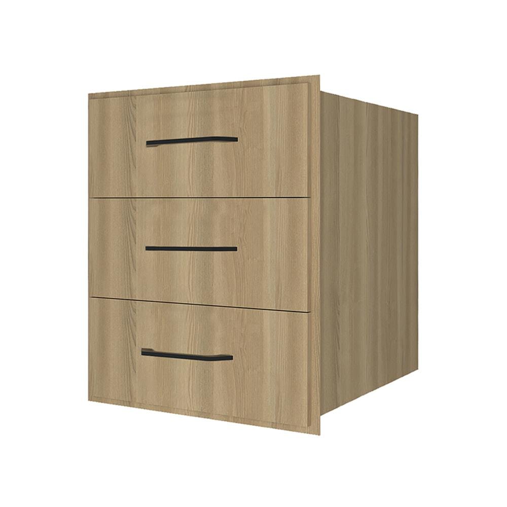 ตู้ลิ้นชัก 3 ชั้น WPC PARAZZO ENZO มือจับดำ 50x60 ซม. สี เนเจอรัลโอ๊ค