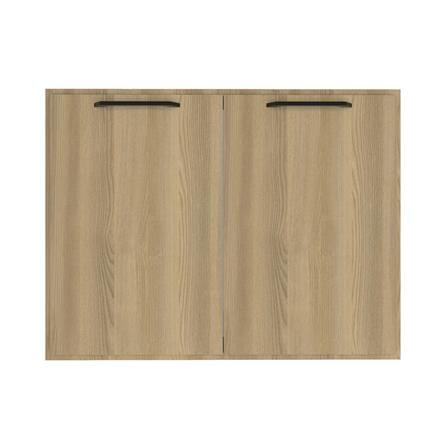 บานซิงค์คู่ WPC PARAZZO ENZO มือจับดำ 80x60 ซม. สี เนเจอรัลโอ๊ค