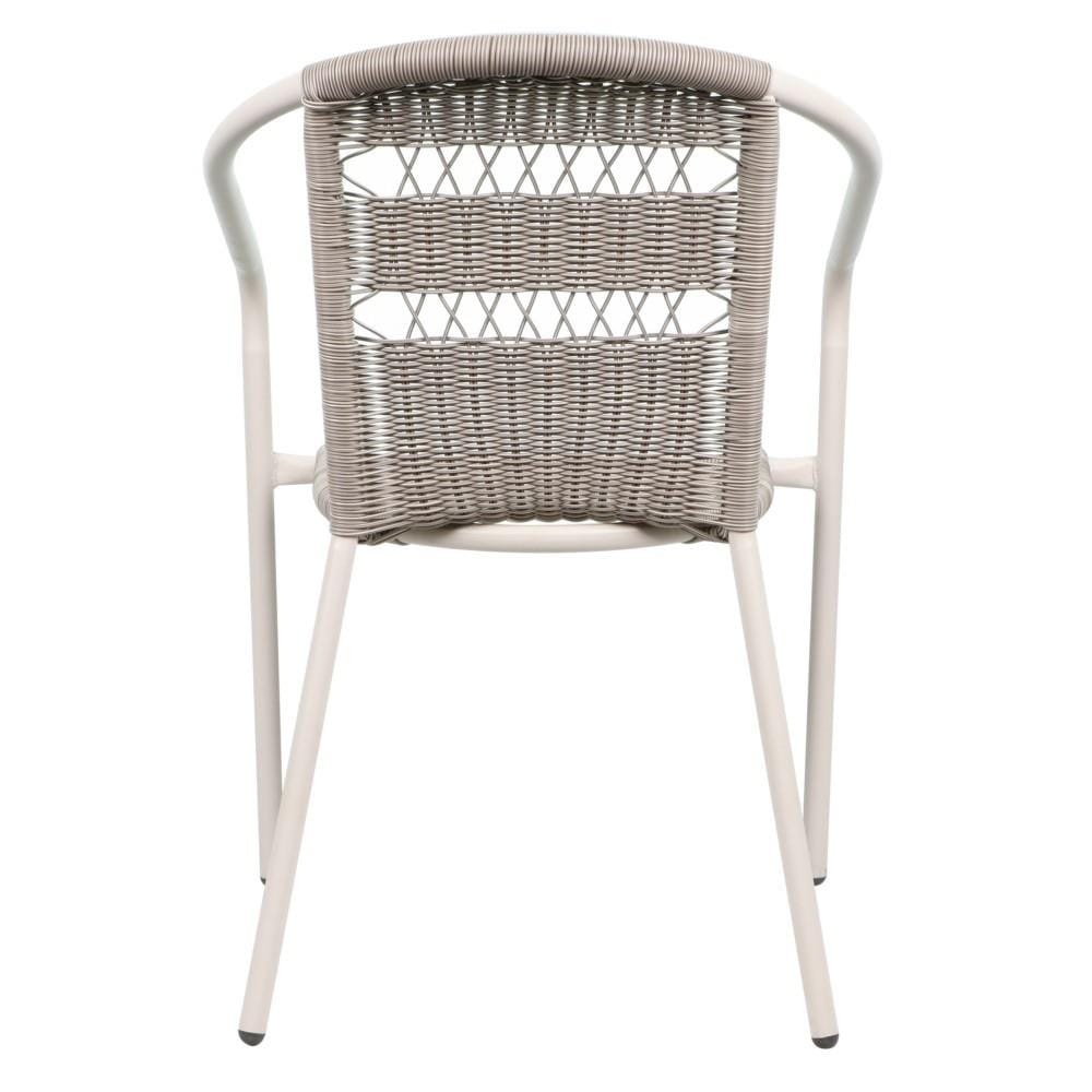 เก้าอี้หวายเทียม SPRING WICKER X สีเทาอ่อน