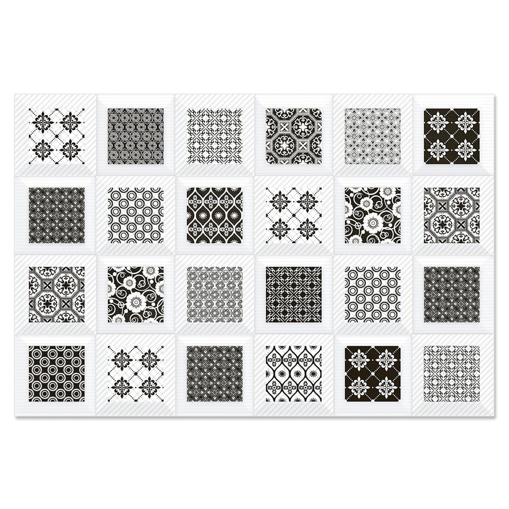 กระเบื้องผนัง 30x45 ซม. TARA ครีดกลาง ขาว-ดำ II 0.81M2