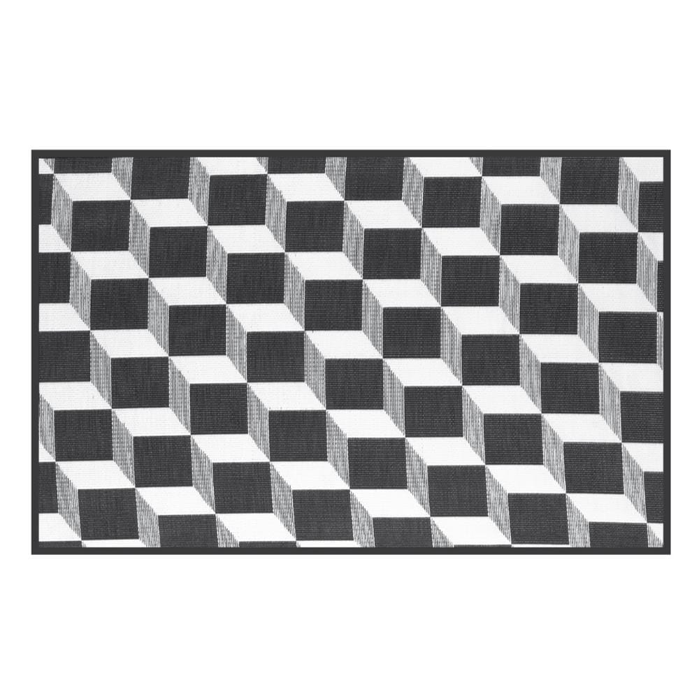 เสื่ออเนกประสงค์ MAT-ER TILES 3D Size M 150x240 ซม. สีดำ/ขาว