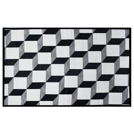 เสื่ออเนกประสงค์ MAT-ER TILES 3D Size M 150x240 ซม. สีดำ/ขาว_2