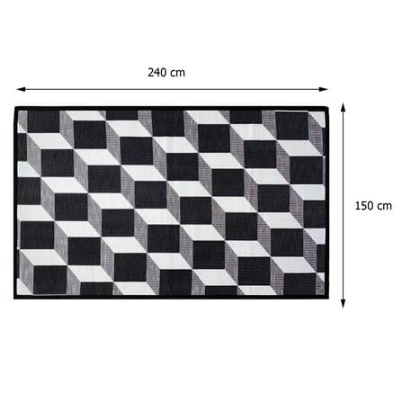เสื่ออเนกประสงค์ MAT-ER TILES 3D Size M 150x240 ซม. สีดำ/ขาว_4