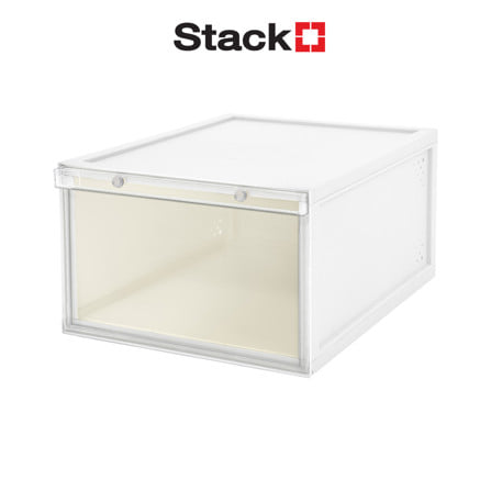 กล่องรองเท้า STACKO MAGNETIC LOCK MONO 28X37X18.3 ซม. สีขาว_1