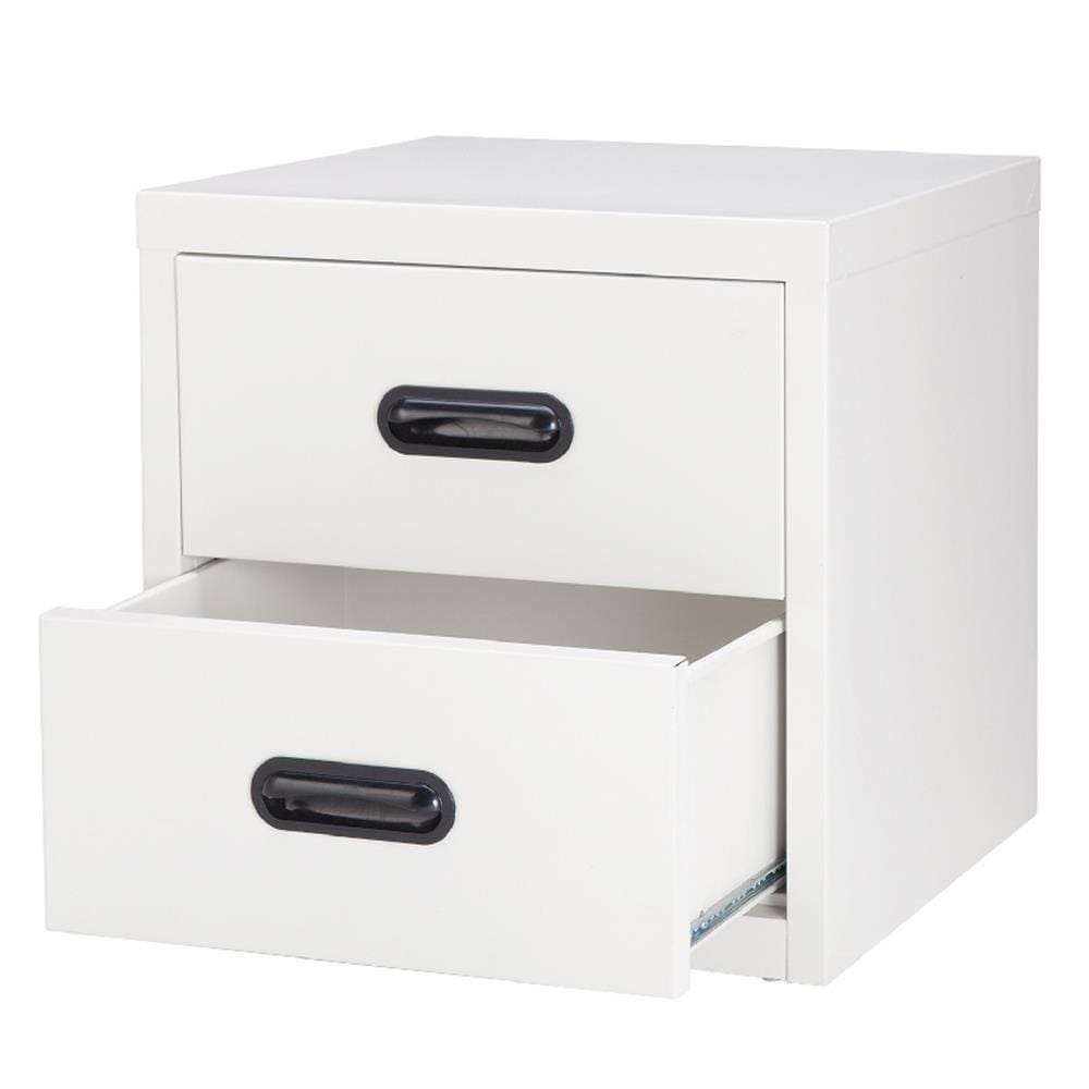 ตู้ลิ้นชักเหล็ก 2 ลิ้นชัก KIOSK UNI-4 สีขาว