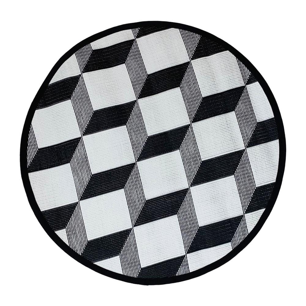 เสื่ออเนกประสงค์ MAT-ER TILES 3D 150x150 ซม. สีขาว-ดำ
