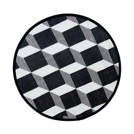 เสื่ออเนกประสงค์ MAT-ER TILES 3D 150x150 ซม. สีขาว-ดำ_0