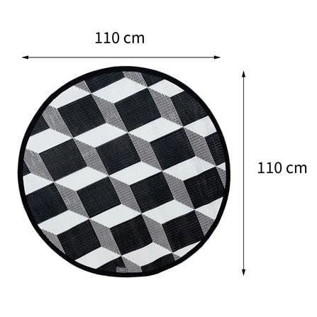 เสื่ออเนกประสงค์ MAT-ER TILES 3D 110X110 ซม. สีขาว/ดำ_5