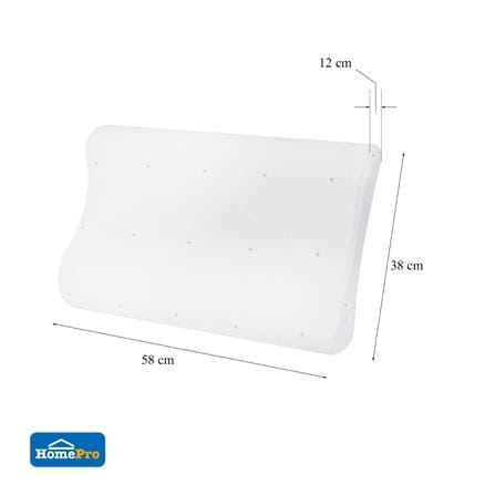 หมอนสุขภาพ เมมโมรี่โฟม HOME LIVING STYLE DENIS 58x38x12 ซม. สีขาว_3