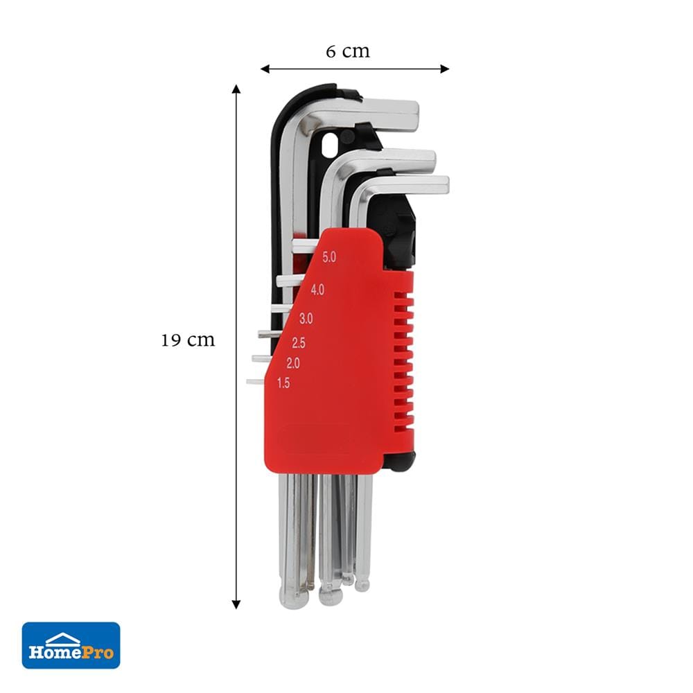 ประแจหกเหลี่ยมหัวบอล MATALL HKW9PCM-A 9 ชิ้น/ชุด