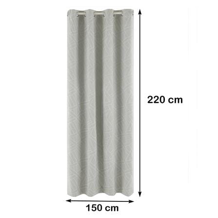ผ้าม่าน EYELET HOME LIVING STYLE HAZA UV 150X220 ซม. สีเทา_8