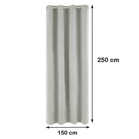 ผ้าม่าน EYELET HOME LIVING STYLE HAZA UV 150X250 ซม. สีเทา_8