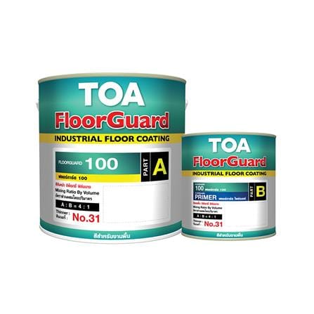 สีงานอุตสาหกรรม TOA FLOORGUARD 100 PART A+B #6016 ...