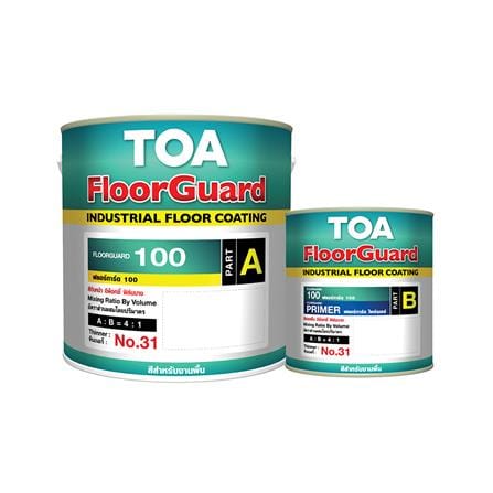 สีงานอุตสาหกรรม TOA FLOORGUARD 100 PART A+B #0100 ...