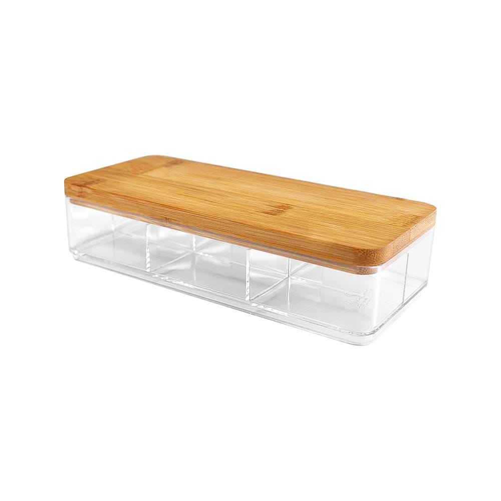 กล่องใสฝาไม้ STACKO MOKU BB01026 9.2x21.2x5.1 ซม.