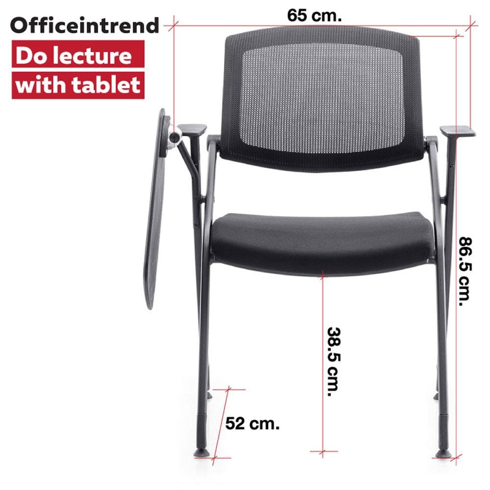 เก้าอี้สำนักงาน OFFICEINTREND DO LECTURE CHAIR TABLET สีดำ