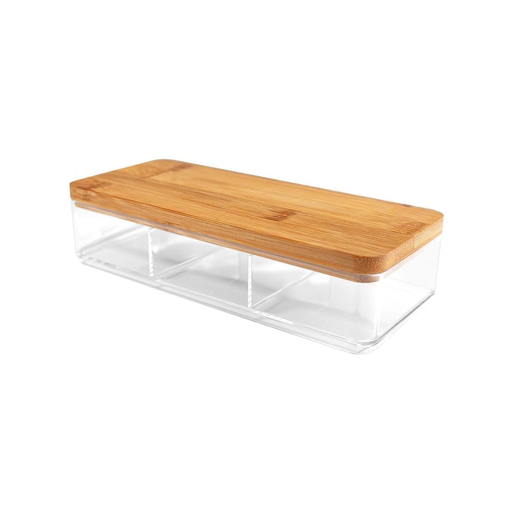 กล่องใสฝาไม้ STACKO MOKU BB01023 9.2x21.2x5.1 ซม.