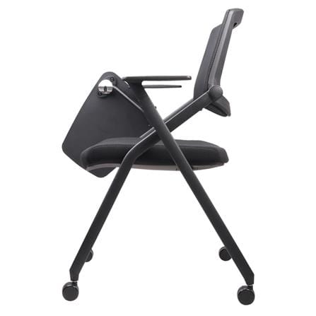 เก้าอี้สำนักงาน OFFICEINTREND DO LECTURE CHAIR WITH TABLET AND CASTORS สีดำ_2