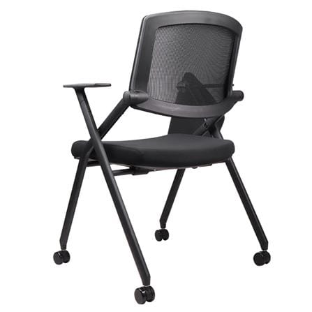 เก้าอี้สำนักงาน OFFICEINTREND DO LECTURE CHAIR WITH TABLET AND CASTORS สีดำ_3