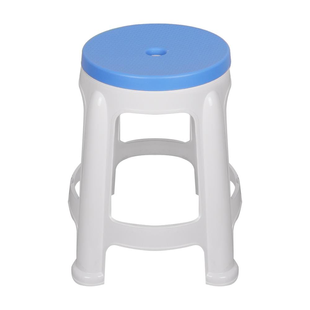 เก้าอี้พลาสติก ME LIVING STOOL สีขาว-ฟ้า