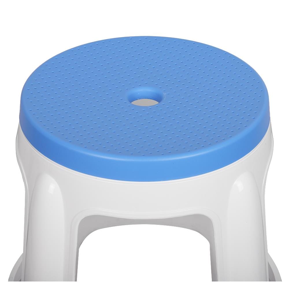 เก้าอี้พลาสติก ME LIVING STOOL สีขาว-ฟ้า