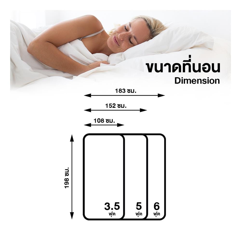 ที่นอนพ็อกเก็ตสปริง 5 ฟุต DARLING รุ่น LOSANNE