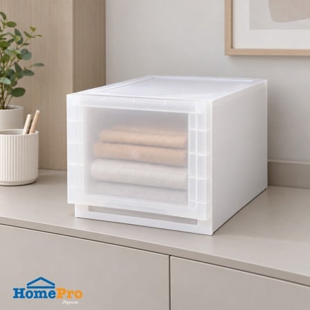 กล่องลิ้นชัก 1 ลิ้นชัก STACKO MONO S 27x39.5x24 ซม. สีใส