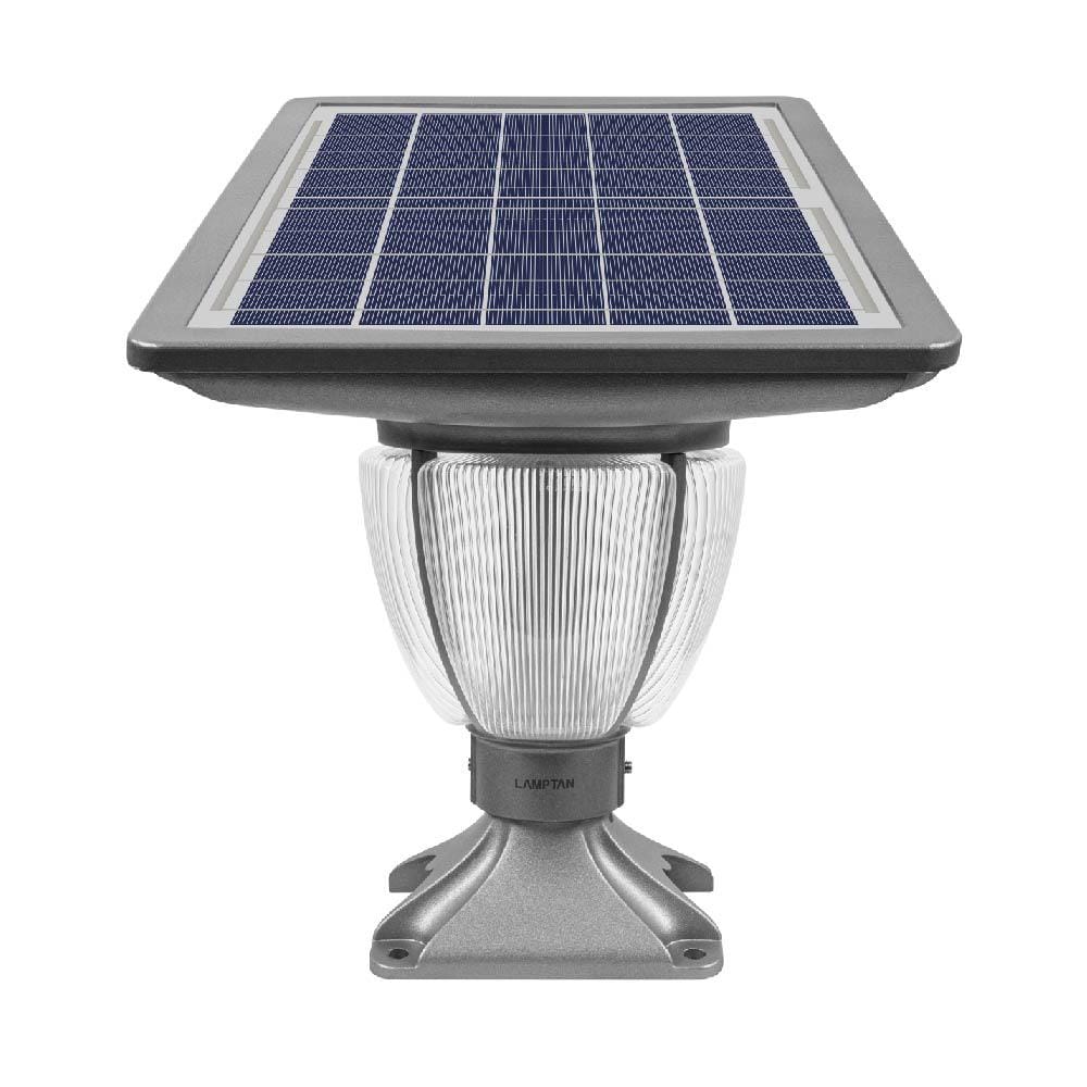 ไฟหัวเสา SOLAR LED LAMPTAN DELUXE 10 วัตต์ DAYLIGHT สีเทา