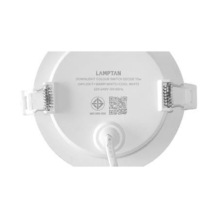ดาวน์ไลท์ LED LAMPTAN COLOUR SWITCH DECIDE 3.5 นิ้ว 10 วัตต์ DAYLIGHT/WARM WHITE/COOL WHITE สีขาว_7