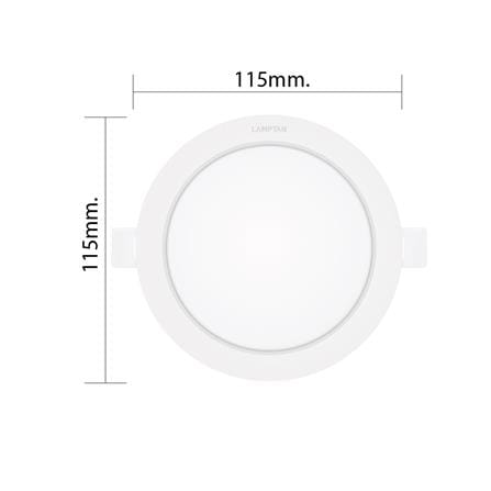 ดาวน์ไลท์ LED LAMPTAN COLOUR SWITCH DECIDE 3.5 นิ้ว 10 วัตต์ DAYLIGHT/WARM WHITE/COOL WHITE สีขาว_6