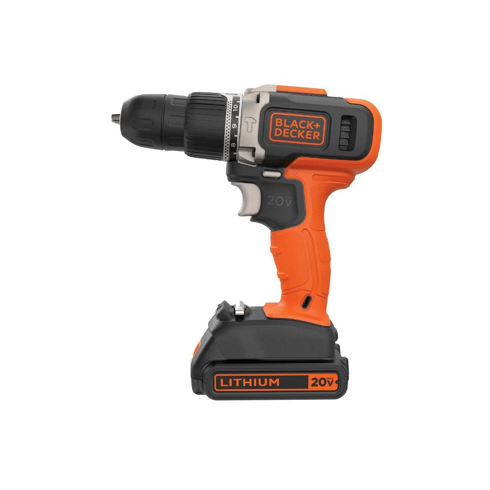 สว่านกระแทกไร้สาย (พร้อมแบตเตอรี่) BLACK&DECKER BCD704K-B1 20 โวลต์