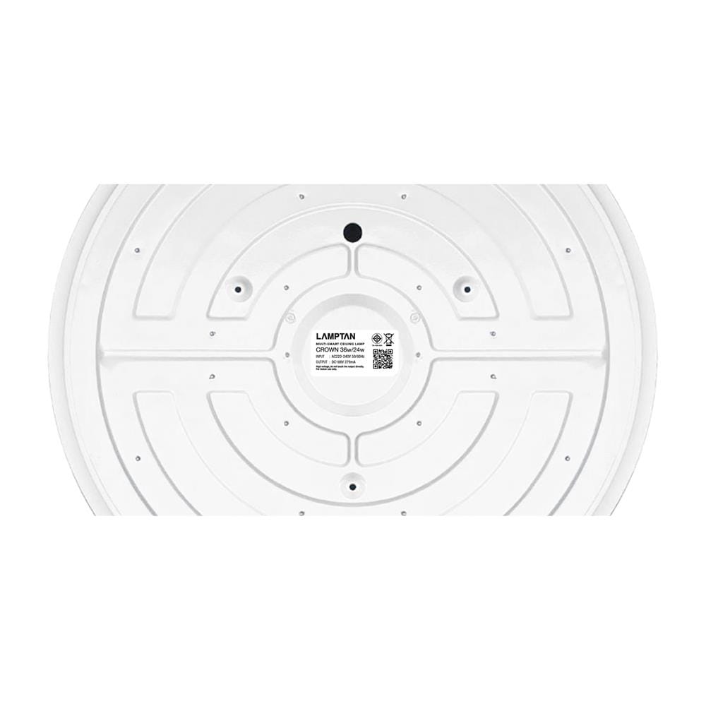 ไฟเพดาน LED LAMPTAN CROWN 17 นิ้ว 36 วัตต์ DAYLIGHT/COOL WHITE/WARM WHITE สีขาว