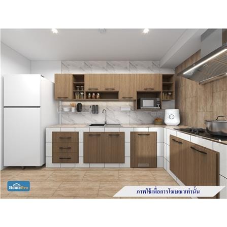 ตู้เดี่ยว PARAZZO ENZO มือจับดำ 40x60 ซม. สีช็อกโกแลต_2