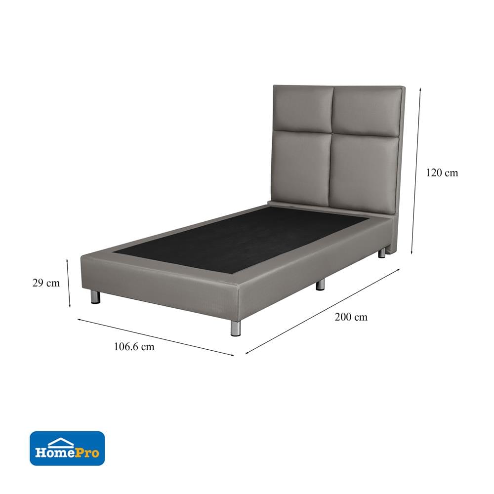 ฐานรองหัวเตียง 3.5 ฟุต HOME LIVING STYLE SQUARE สีเทาอ่อน
