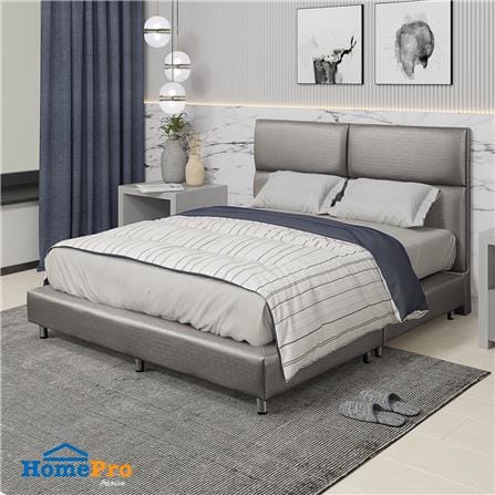 ฐานรองหัวเตียง 6 ฟุต HOME LIVING STYLE SQUARE สีเทาอ่อน_4
